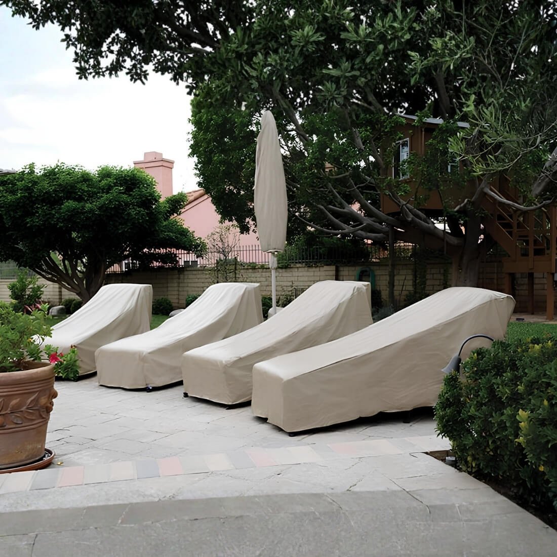 Sun lounger chaise lounge protection covers outdoor