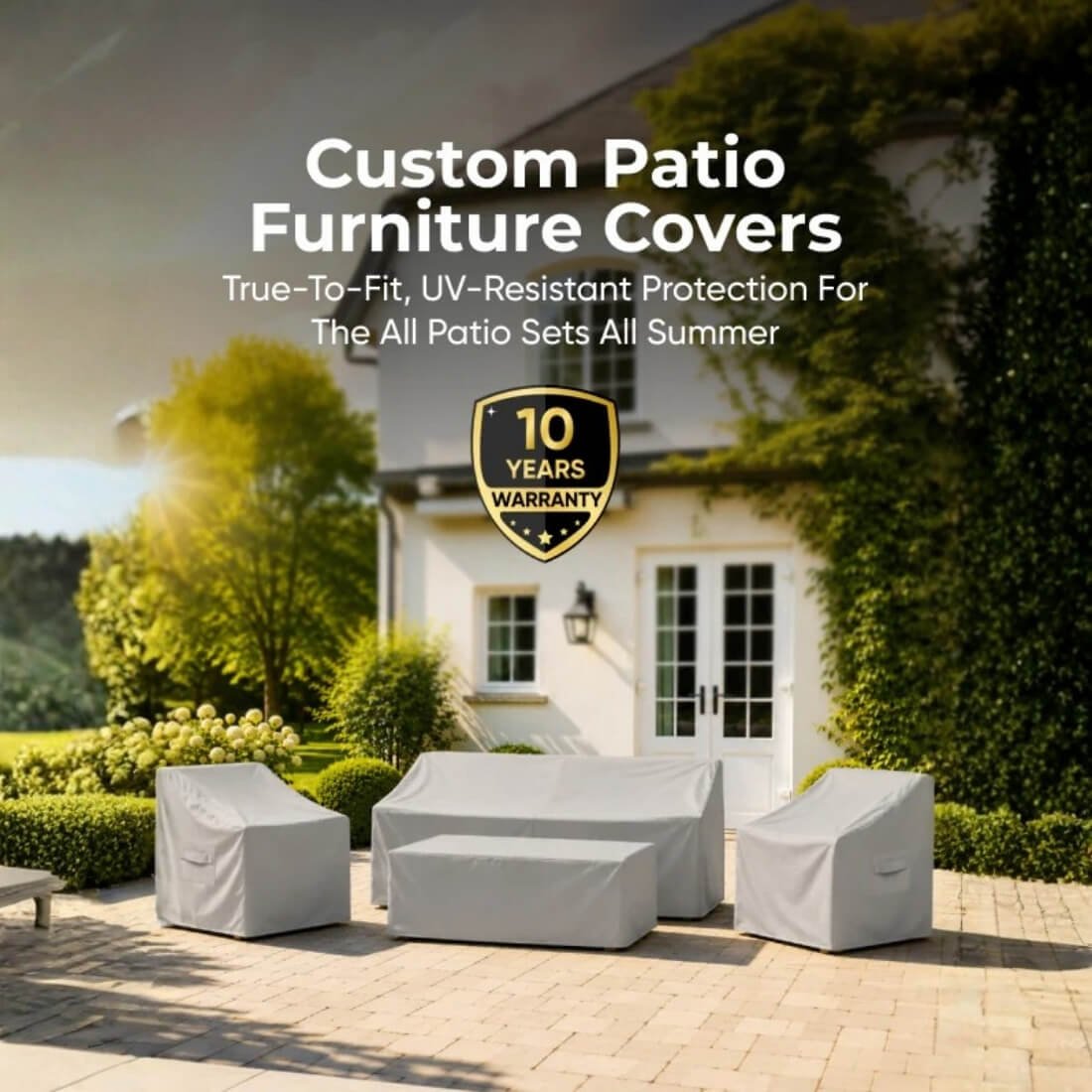 Custom patio furniture covers UV resistant 10 year warranty